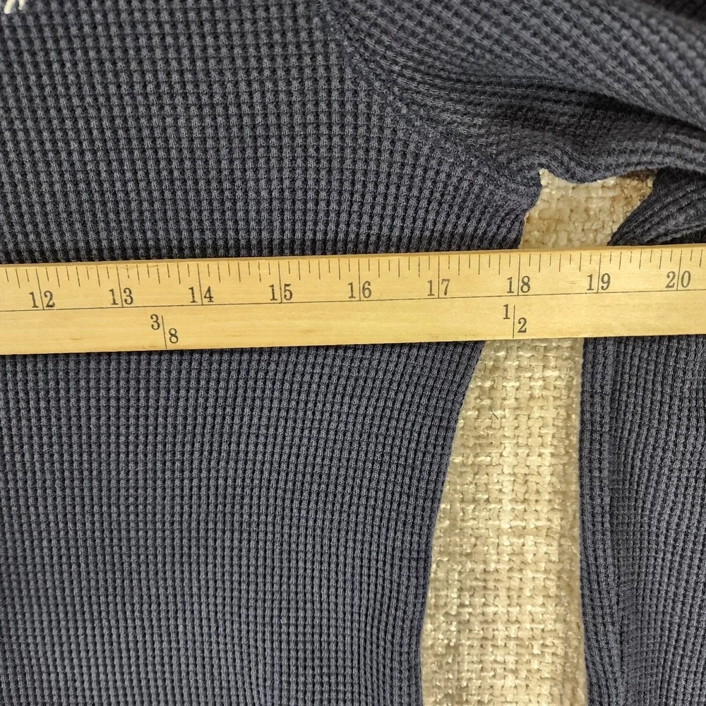 POLO Ralph Lauren Waffle Knit Long Sleeve‎ Top Shirt Mens *S-M Navy Blue Stretch